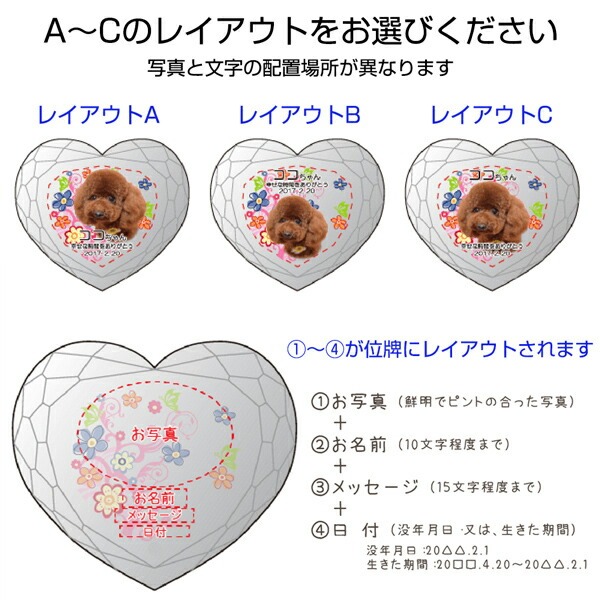 あの子の大切なお写真から作成いたします。